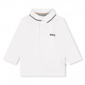 Cotton piqué polo BOSS for BOY