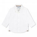 Cotton shirt with logo BOSS for BOY