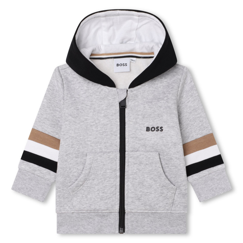 BOSS Fleece sweatshirt mit zipper baby grau Kids around