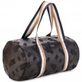 Printed canvas sports bag BOSS for GIRL
