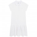 Two-tone cotton polo dress BOSS for GIRL