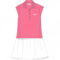 Two-tone cotton polo dress BOSS for GIRL