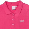 Two-tone cotton polo dress BOSS for GIRL