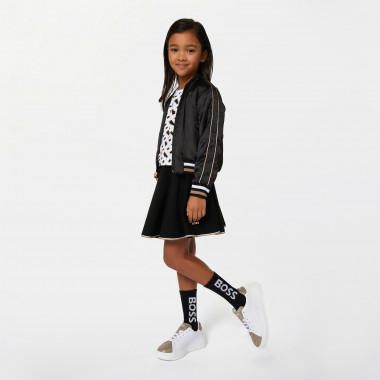 Skater skirt with striped trim BOSS for GIRL