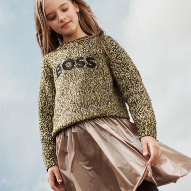 Jupe patineuse métallisée BOSS pour FILLE