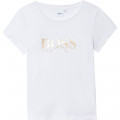 Camiseta de algodón y modal BOSS para NIÑA