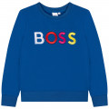 Fleece sweatshirt with logo BOSS for GIRL