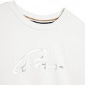 Round-neck T-shirt with logo BOSS for GIRL