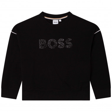 Paillettenbesetzter Sweater mit Logo BOSS Für MÄDCHEN