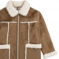 Polar fleece-lined suede coat BOSS for GIRL