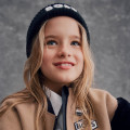 Blouson bimatière avec badges BOSS pour FILLE