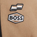 Bi-material jacket with patches BOSS for GIRL