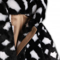 Fluffy coat with hood BOSS for GIRL