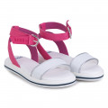 Buckled leather sandals BOSS for GIRL