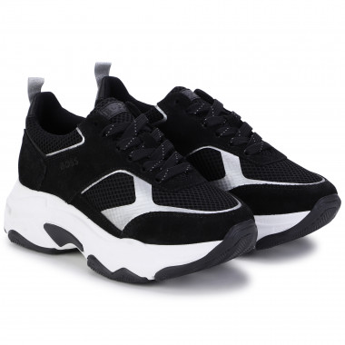 Sneakers stringate in pelle BOSS Per BAMBINA