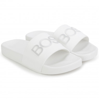 Slippers met logo BOSS Voor