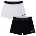 Set van 2 katoenen boxershorts BOSS Voor