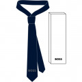 Einfarbige Krawatte aus Seide BOSS Für JUNGE