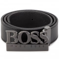 Leather belt with buckle BOSS for BOY