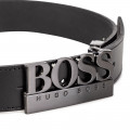 Leather belt with buckle BOSS for BOY