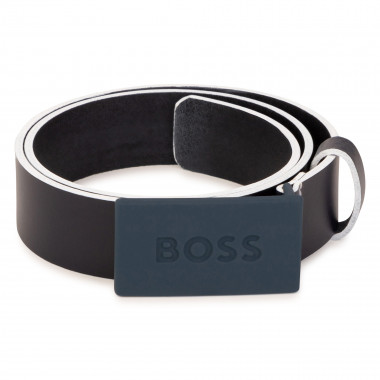 Leather belt with metal buckle  for 