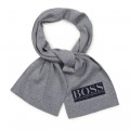 Knitted jacquard scarf BOSS for BOY