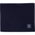 Fleece-lined knitted snood BOSS for BOY