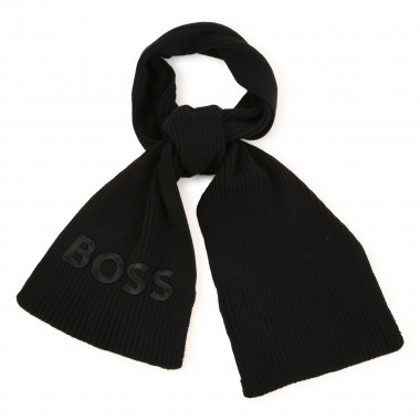 Ribbed cotton scarf BOSS for BOY