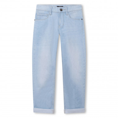 Jeans 5 tasche con logo in rilievo BOSS Per RAGAZZO