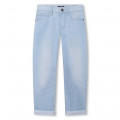 Jeans 5 tasche con logo in rilievo BOSS Per RAGAZZO