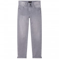 Fleece-effect jeans with logo BOSS for BOY
