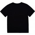 T-shirt bimatière avec imprimé BOSS pour GARCON
