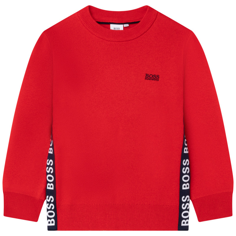 BOSS Wool and cotton jumper boy red Kids around