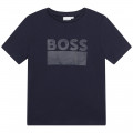 T-shirt in cotone con stampa BOSS Per RAGAZZO