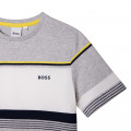 Gestreiftes Baumwoll-T-Shirt BOSS Für JUNGE