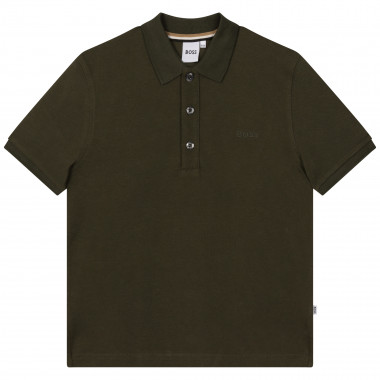 Cotton short-sleeved polo BOSS for BOY
