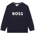 Cotton jumper with logo BOSS for BOY