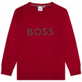 Cotton jumper with logo BOSS for BOY