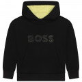 Sweater met capuchon en logo BOSS Voor