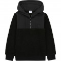 Dual-material hooded sweatshirt BOSS for BOY