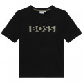 T-shirt dritta con logo BOSS Per RAGAZZO