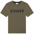 T-shirt dritta con logo BOSS Per RAGAZZO