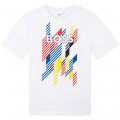 T-shirt a stampa in cotone BOSS Per RAGAZZO