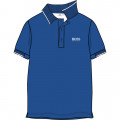 Cotton piqué knitted polo BOSS for BOY