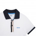 Short-sleeved cotton polo shirt BOSS for BOY