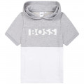 Hooded fleece t-shirt BOSS for BOY