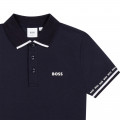 Piqué knit polo shirt BOSS for BOY