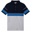 Multicoloured piqué knit polo shirt BOSS for BOY