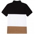 Short-sleeved cotton pique polo shirt BOSS for BOY