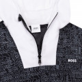 Fleece sweater met rits BOSS Voor